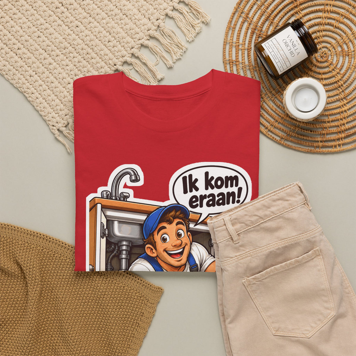IK KOM ERAAN! Unisex T-shirt | De Loodgieter | VlaamseKracht®