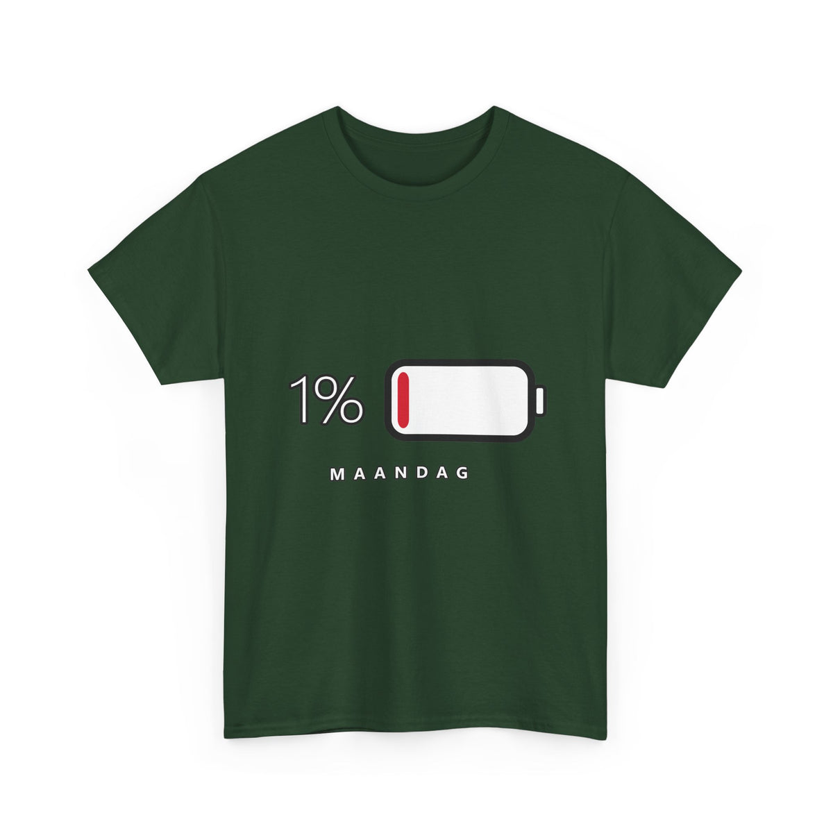 1% Maandag Unisex T-shirt | Vlaamse Humor | VlaamseKracht®