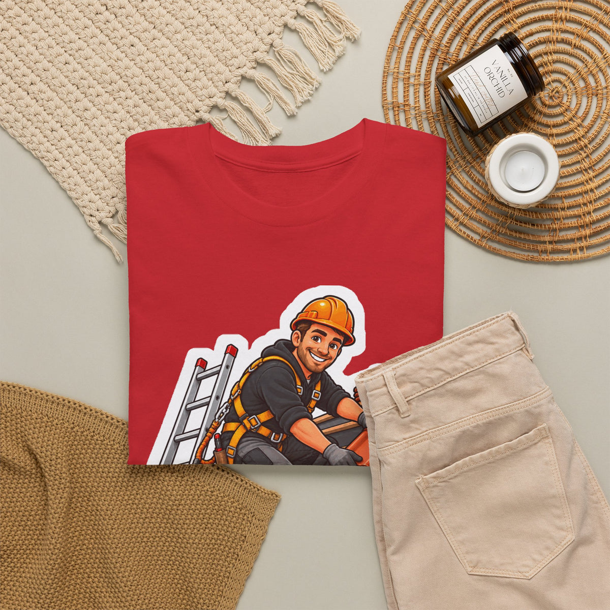 DROOG BOVEN HET HOOFD! Unisex T-shirt | De Dakwerker | VlaamseKracht®