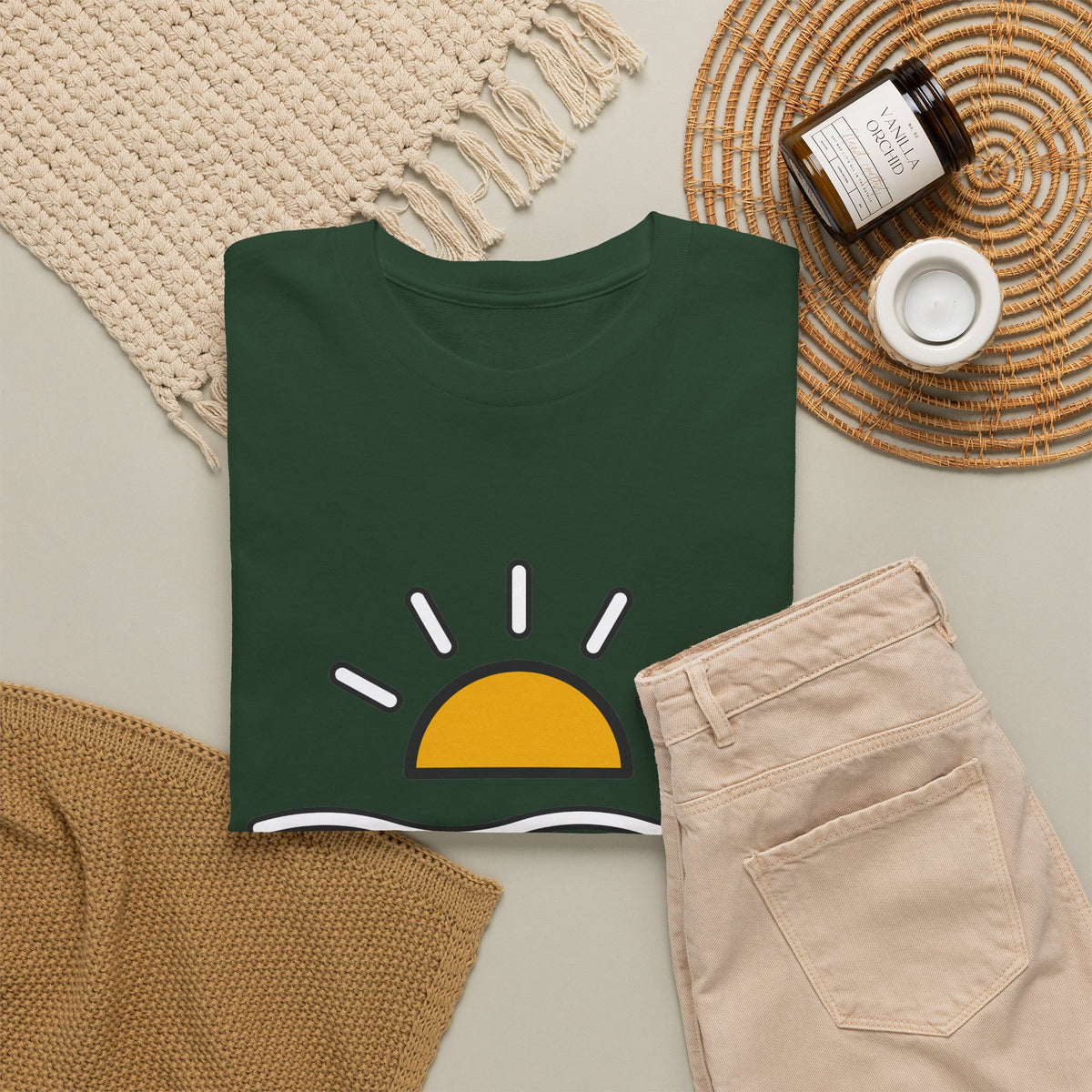 Oostende Zon & Golven Unisex T-shirt | Kust | VlaamseKracht®