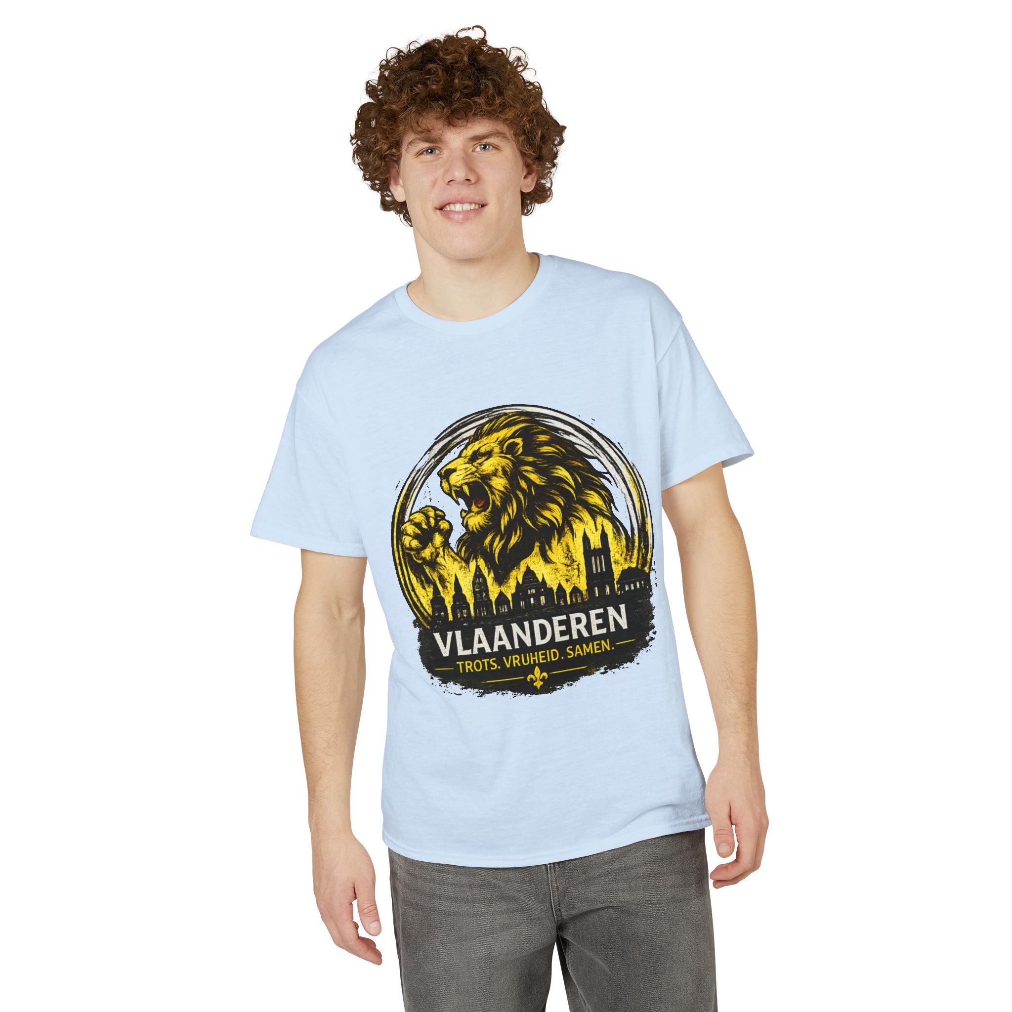 Premium Vlaamse Leeuw Vlaanderen Color Edition T-Shirt | In Hart en Daad | Unisex  | VlaamseKracht®