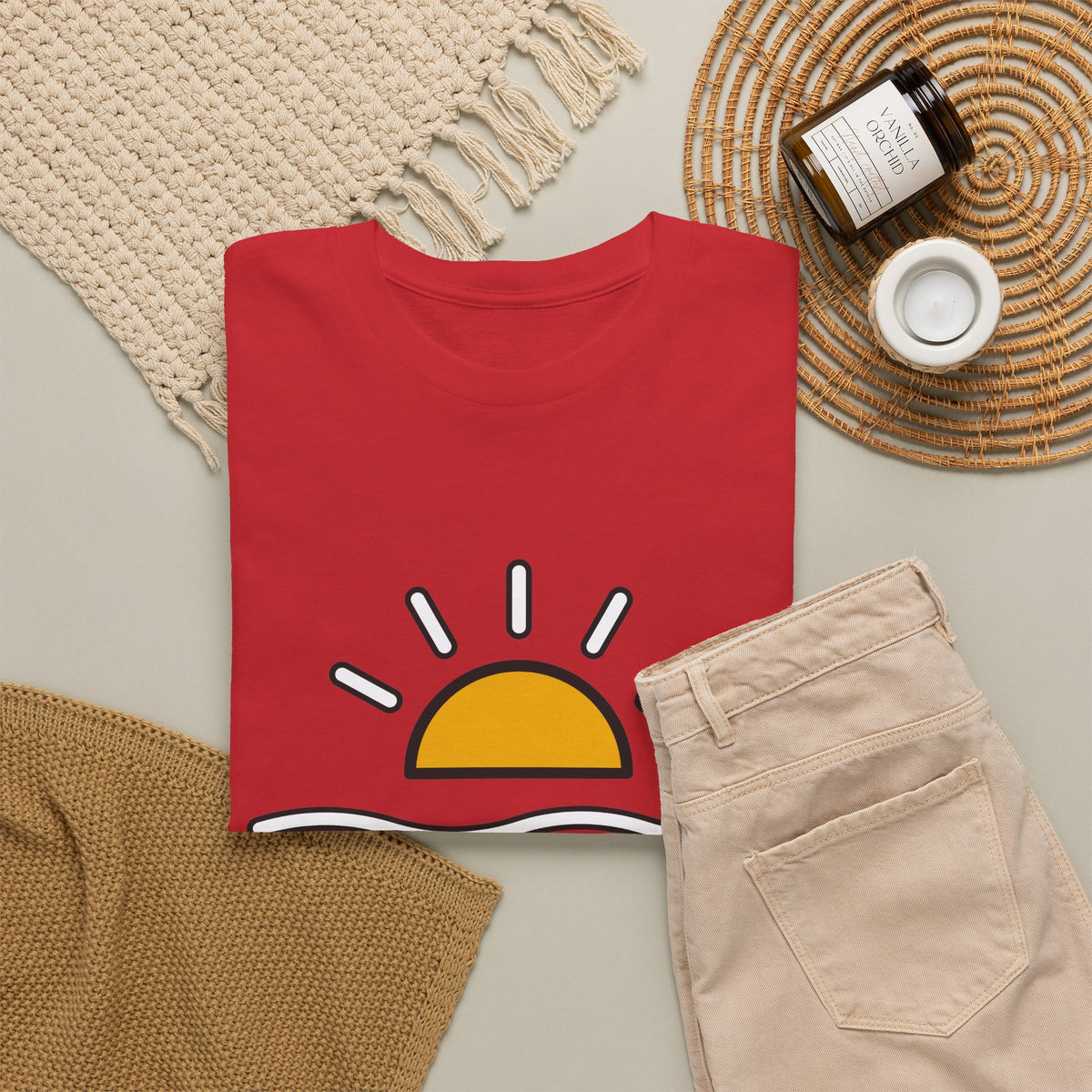 Oostende Zon & Golven Unisex T-shirt | Kust | VlaamseKracht®