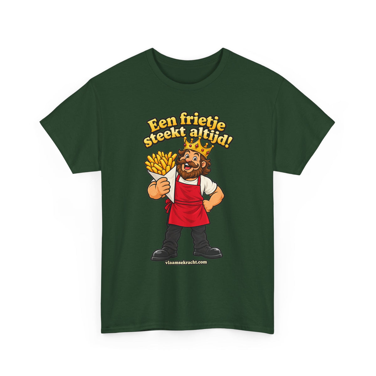 FRIETKONING Unisex T-shirt | Vlaamse Humor | VlaamseKracht®