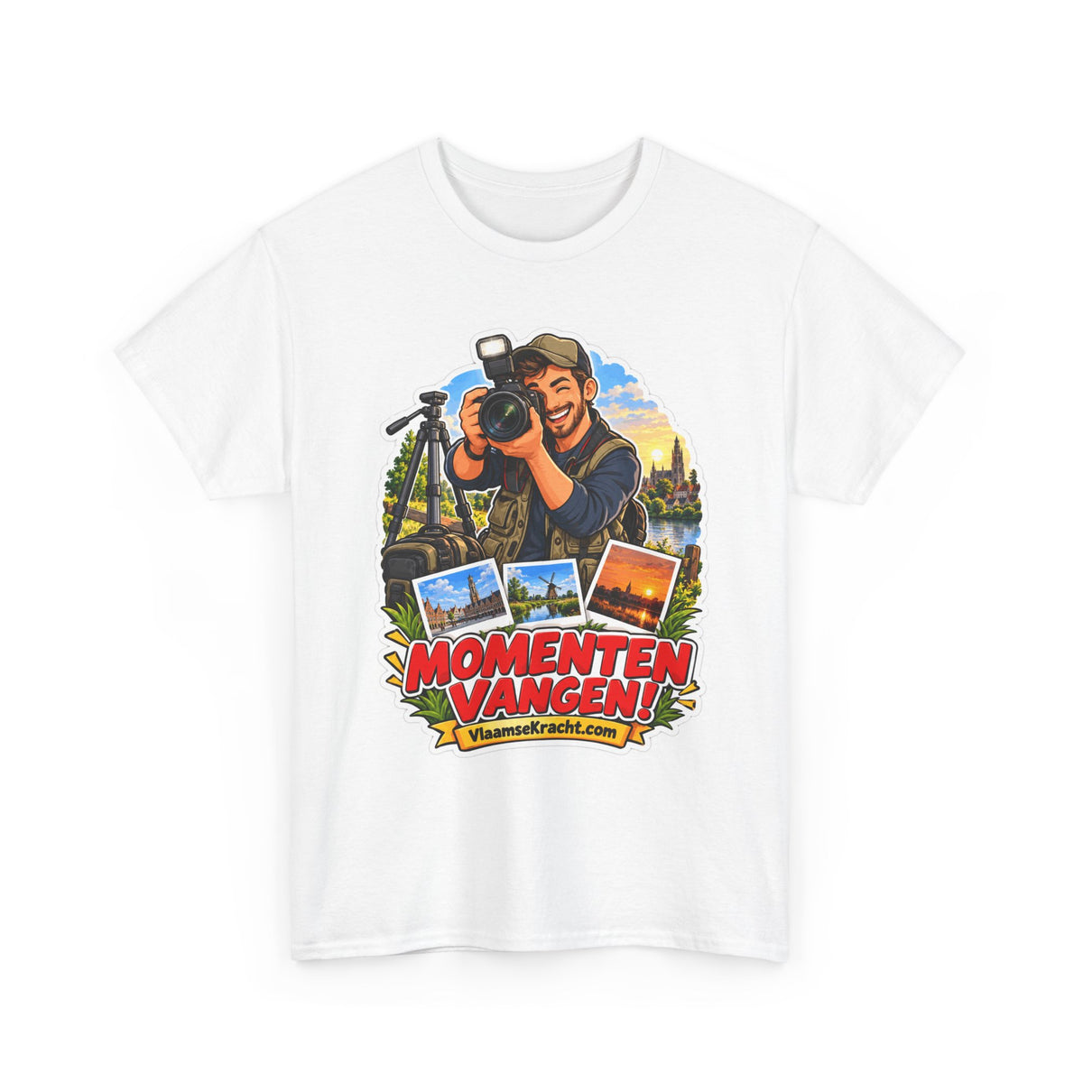 MOMENTEN VANGEN! Unisex T-shirt | De Fotograaf | VlaamseKracht®
