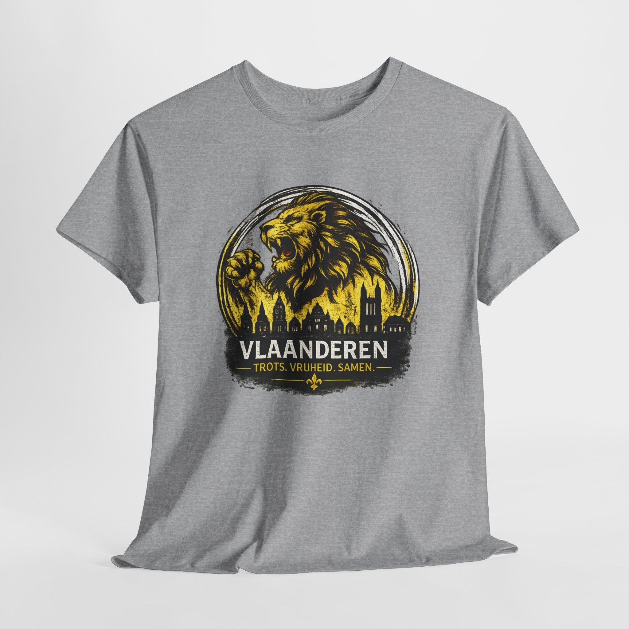 Premium Vlaamse Leeuw Vlaanderen T-Shirt – In Hart en Daad | VlaamseKracht®