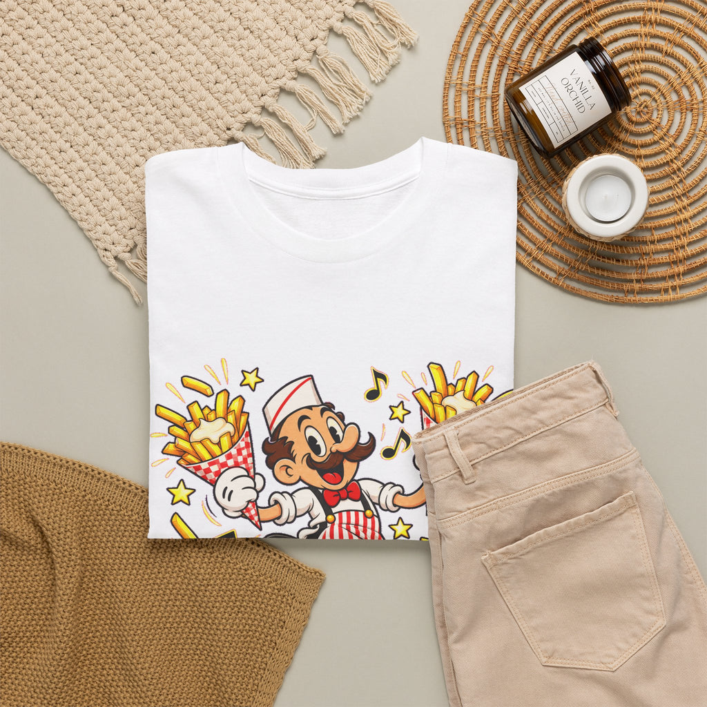 FRIET FIESTA! Unisex T-shirt | Retro Cartoon | VlaamseKracht®