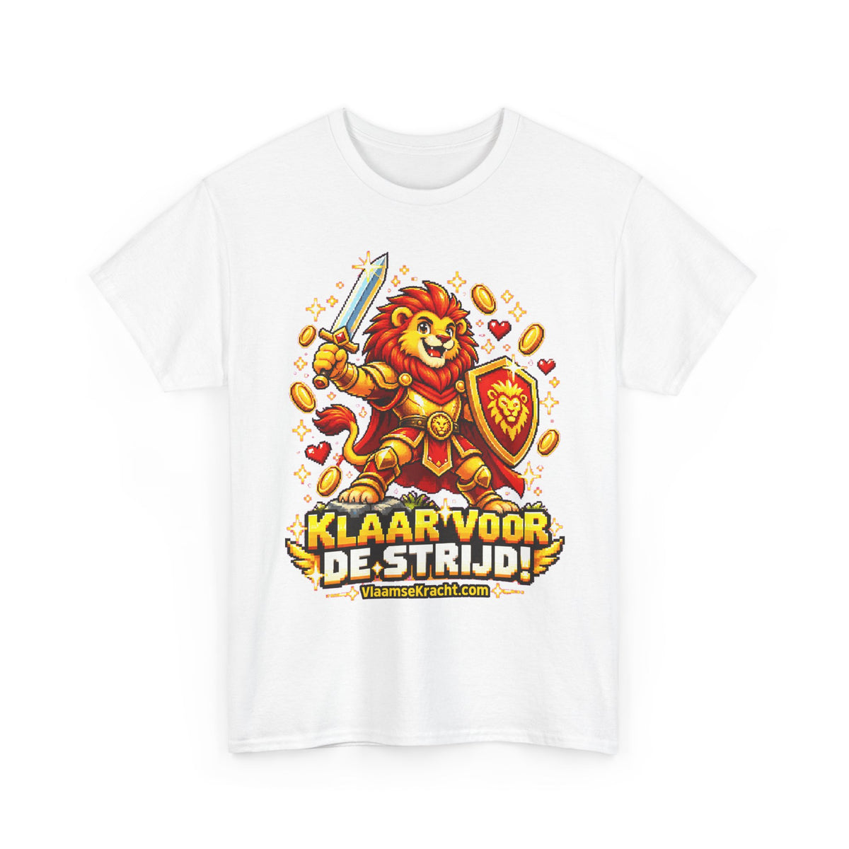KLAAR VOOR DE STRIJD! Unisex T-shirt | Pixel Art | VlaamseKracht®
