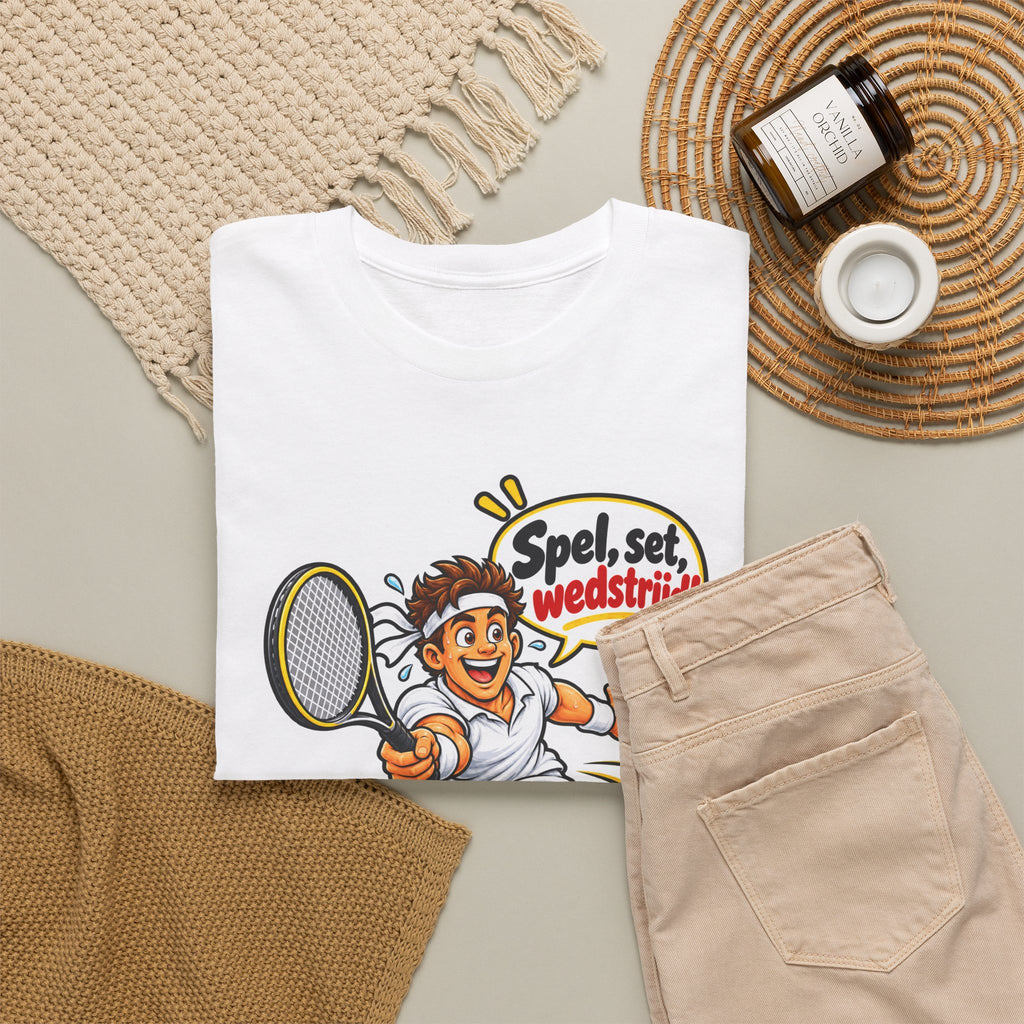 SPEL, SET, WEDSTRIJD! Unisex T-shirt | Tennis | VlaamseKracht®