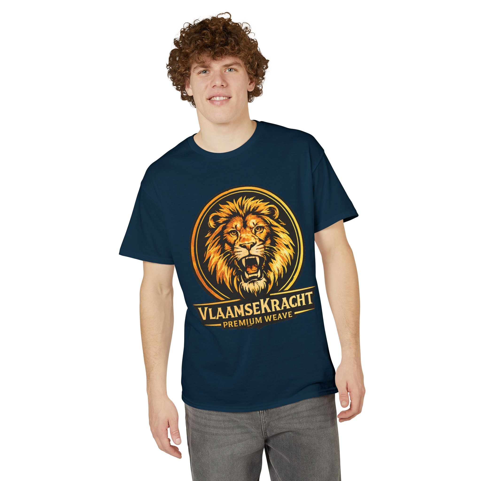 Lion Crest T-Shirt — VlaamseKracht Premium Weave Graphic Tee
