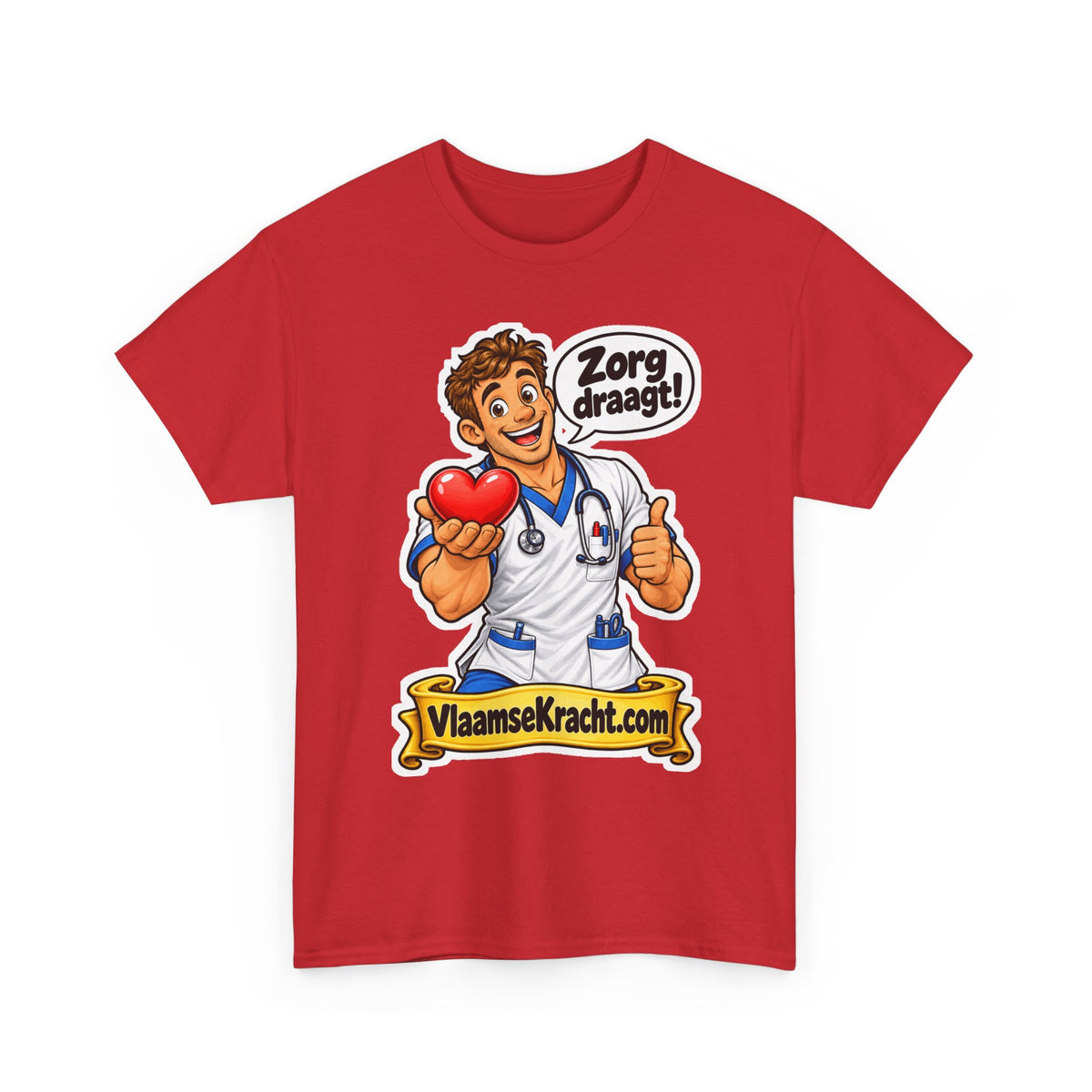 ZORG DRAAGT! Unisex T-shirt | De Verpleger | VlaamseKracht®