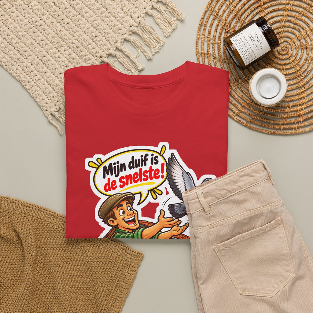 MIJN DUIF IS DE SNELSTE! Unisex T-shirt | Duivenmelker | VlaamseKracht®