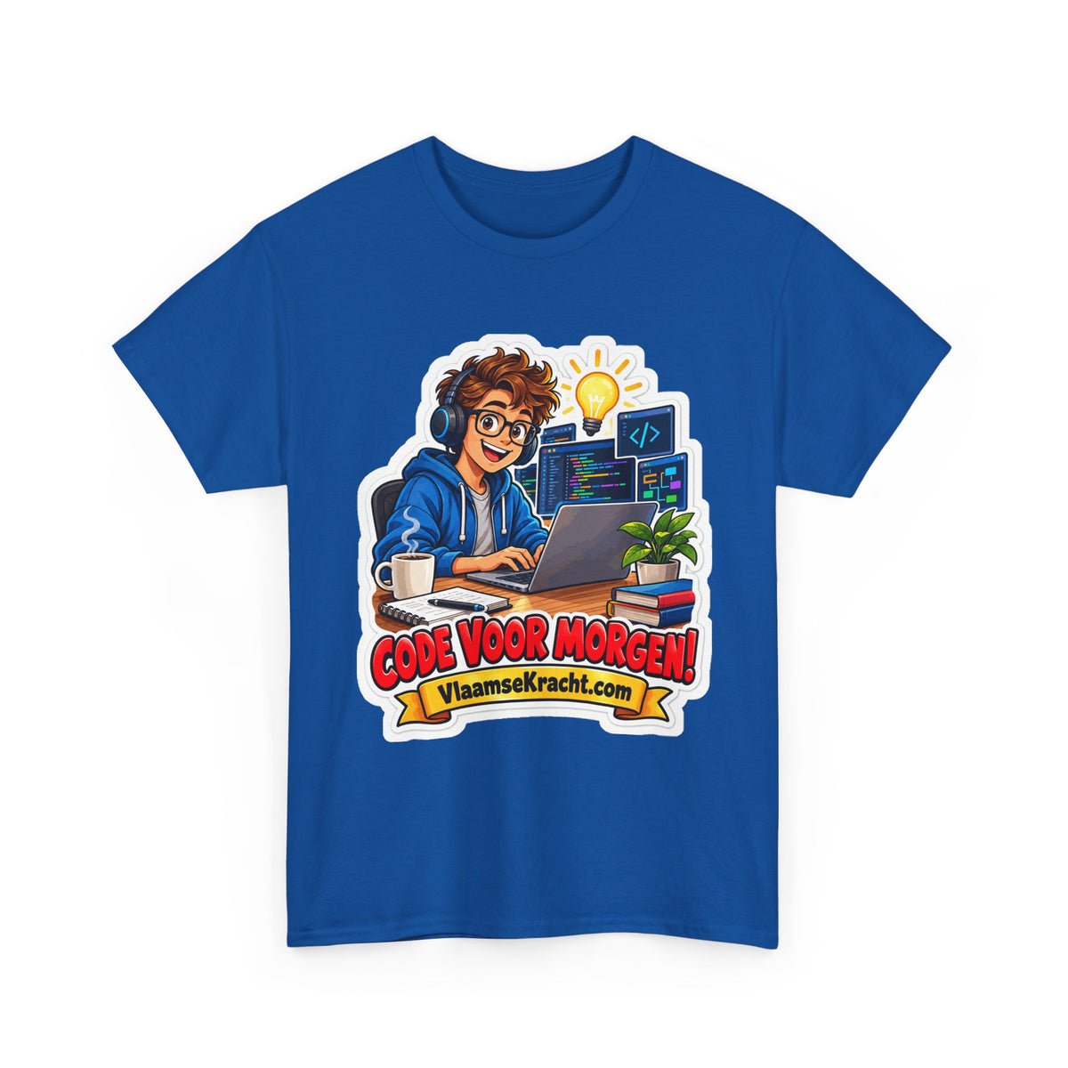 CODE VOOR MORGEN! Unisex T-shirt | De Programmeur | VlaamseKracht®