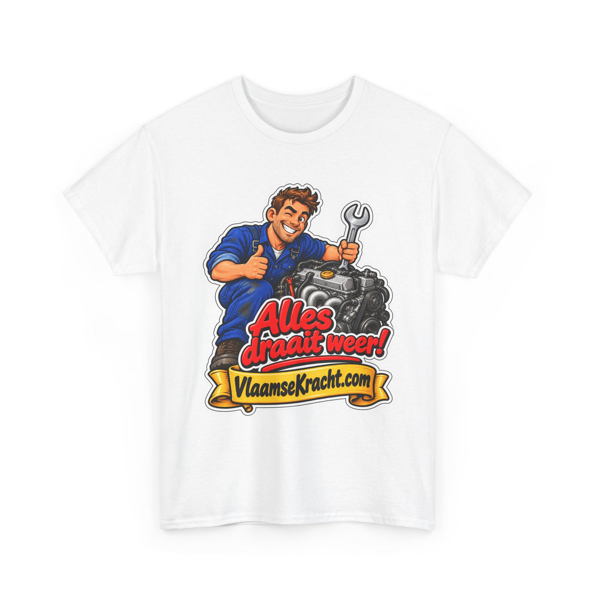 ALLES DRAAIT WEER! Unisex T-shirt | De Mecanicien | VlaamseKracht®