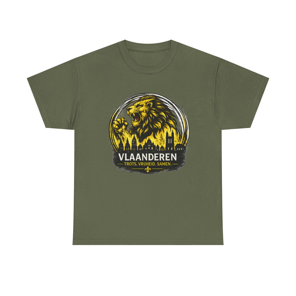 Premium Vlaamse Leeuw Vlaanderen T-Shirt – In Hart en Daad | VlaamseKracht®