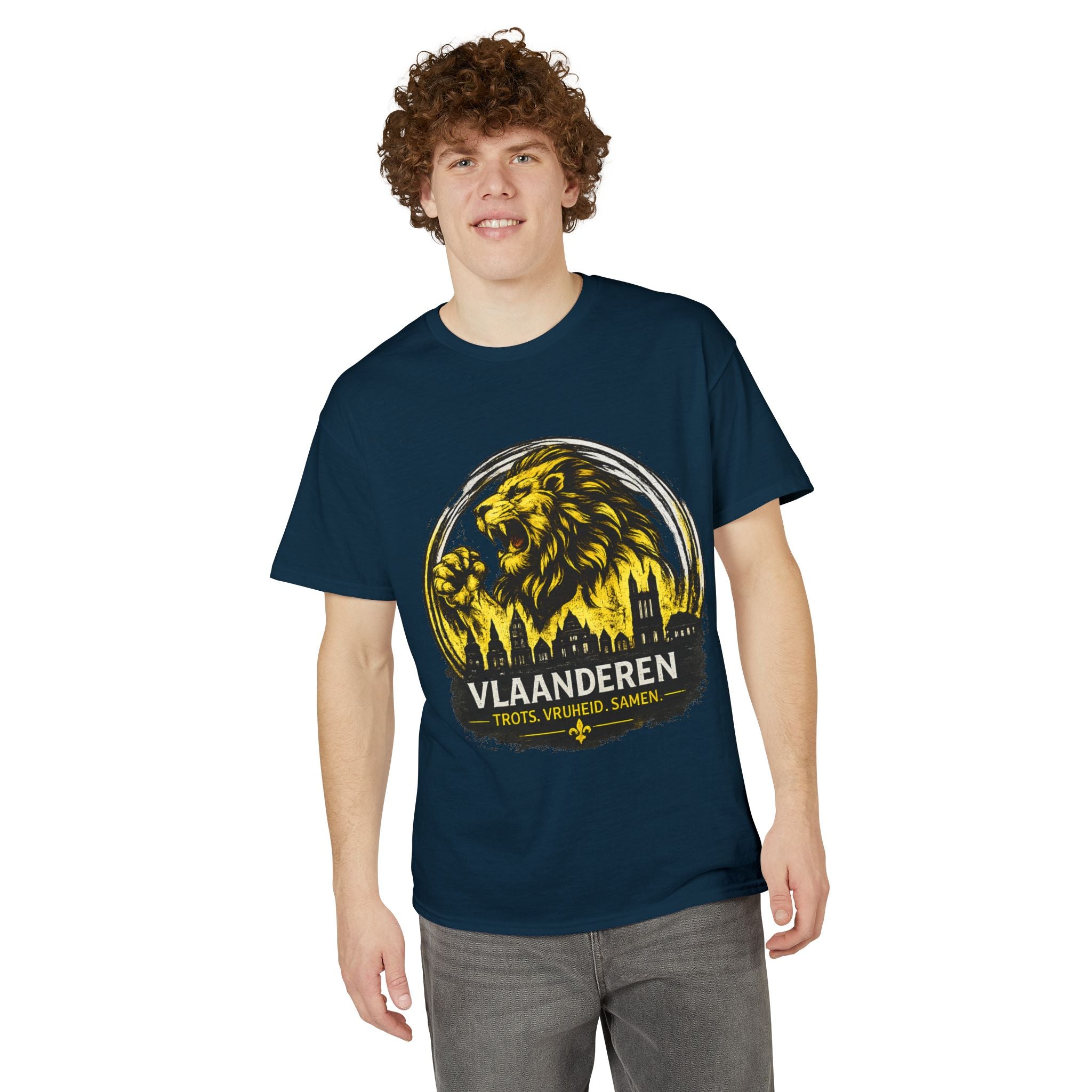 Premium Vlaamse Leeuw Vlaanderen Color Edition T-Shirt | In Hart en Daad | Unisex  | VlaamseKracht®